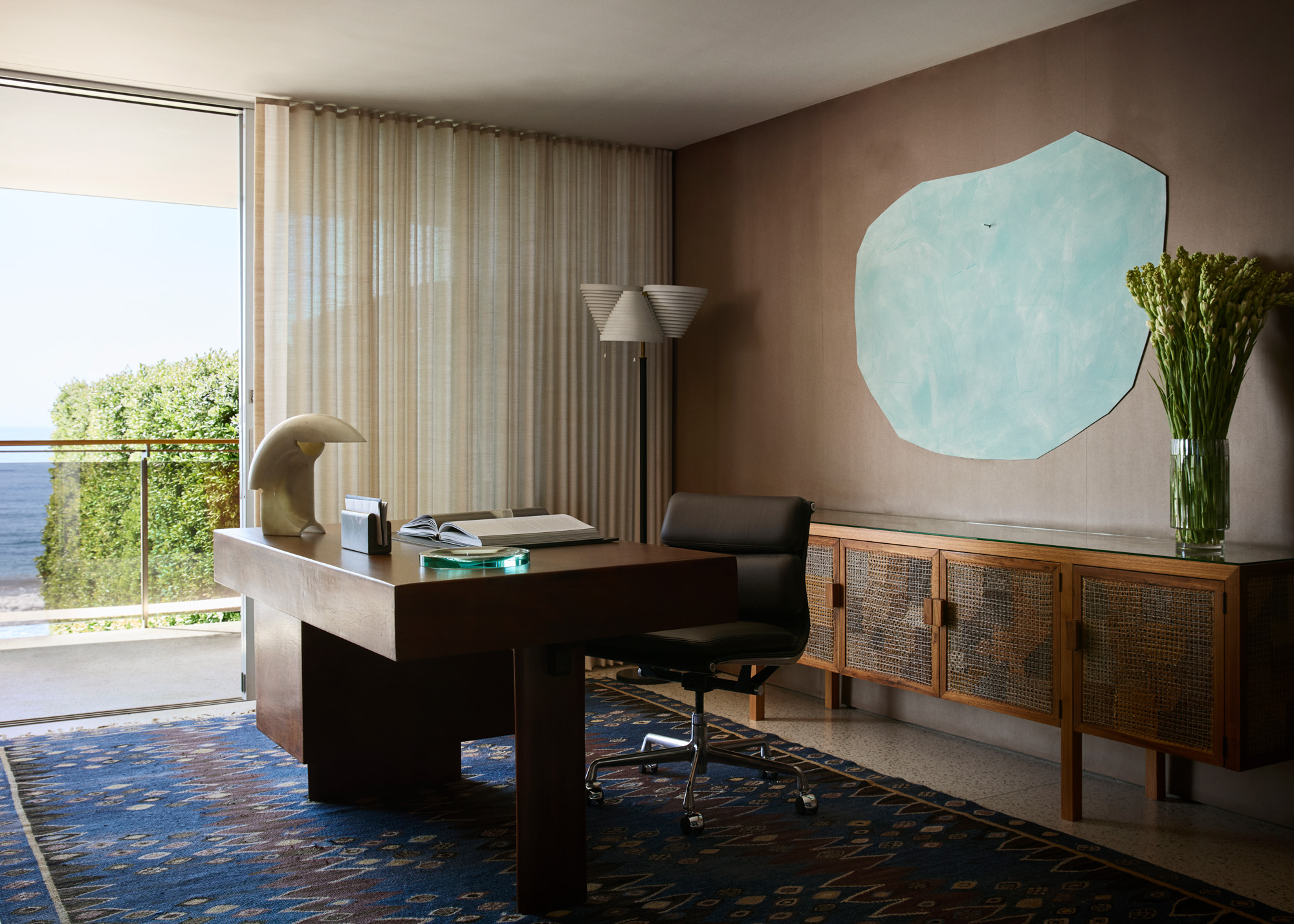 luxurious interiors of Malibu beach house by Studio Shamshiri