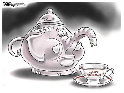 Political cartoon Tea Party primaries