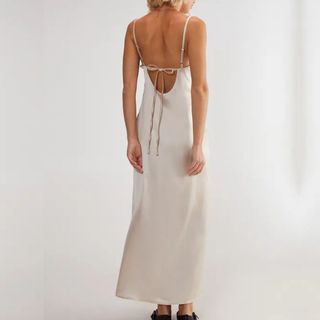 satin maxi dress