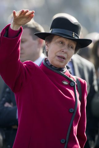 Princess Anne Talks To Friends At The Races