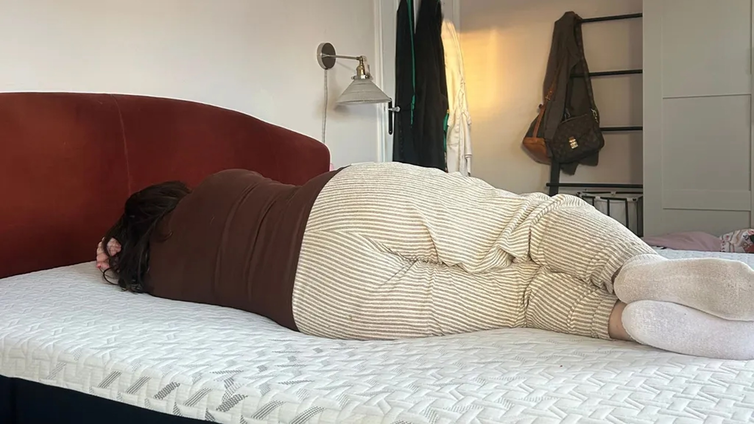 Nectar Classic Memory Foam Mattress being tested