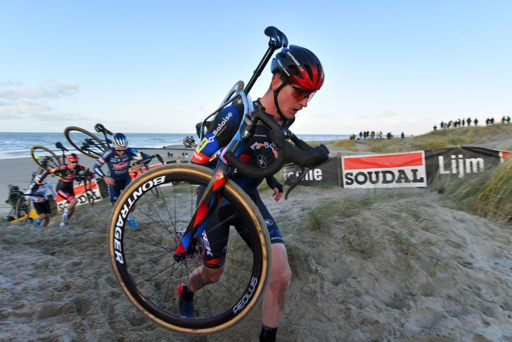 MIDDELKERKE BELGIUM JANUARY 09 Toon Aerts of Belgium competes during the 105th Belgian National Cyclocross Championships 2022 Mens Elite bkmiddelkerke on January 09 2022 in Middelkerke Belgium Photo by Luc ClaessenGetty Images