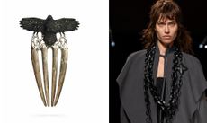 Silver and wood raven haircomb Louis Vuitton s/s 2025