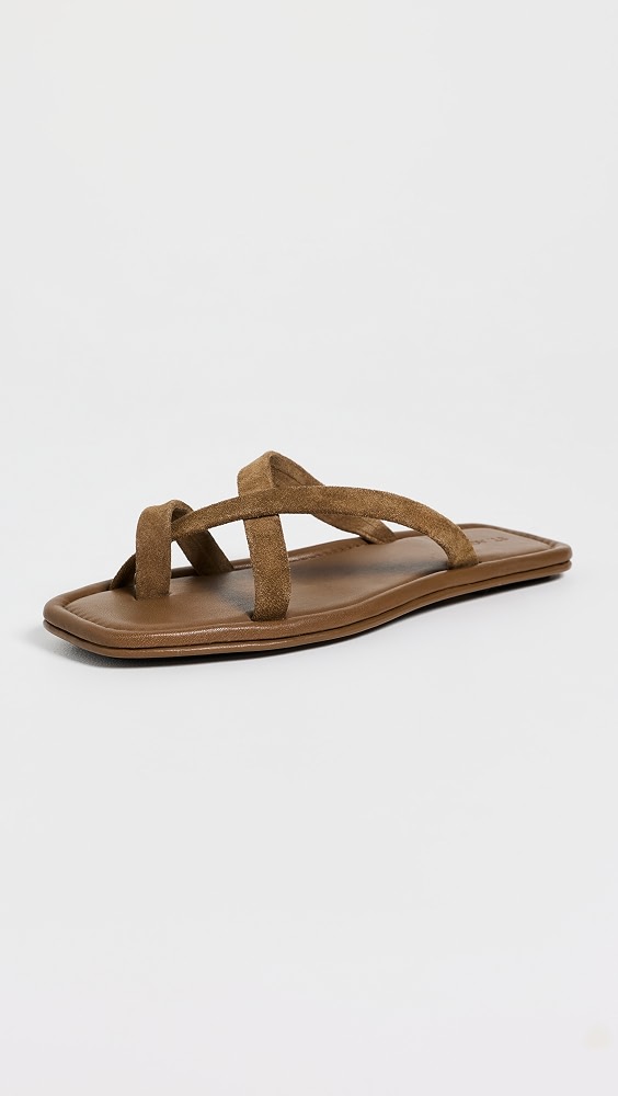 Soft Strap Slides - Toffee Suede