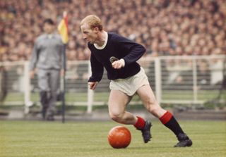 Jimmy Johnstone in action for Scotland against England in 1971.