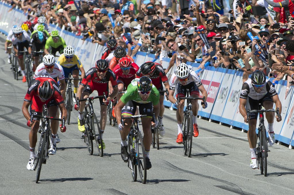 Third behind Peter Sagan and Greg Van Avermaet for Nathan Haas (Dimension Data)