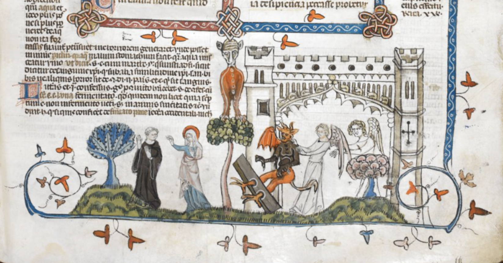 This illustrated manuscript, created in the first half of the 14th century, is known as 