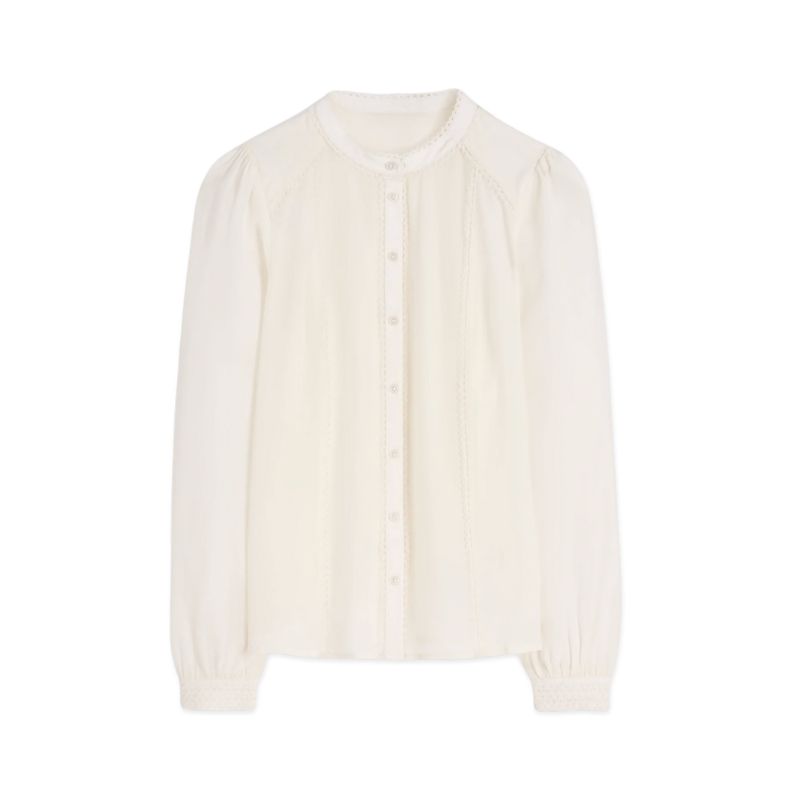 A lace trimmed blouse by Boden