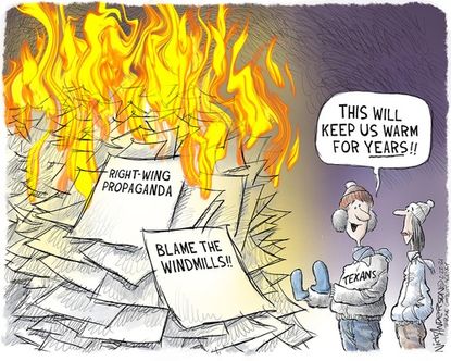 Political Cartoon U.S. texas right wing propaganda storms