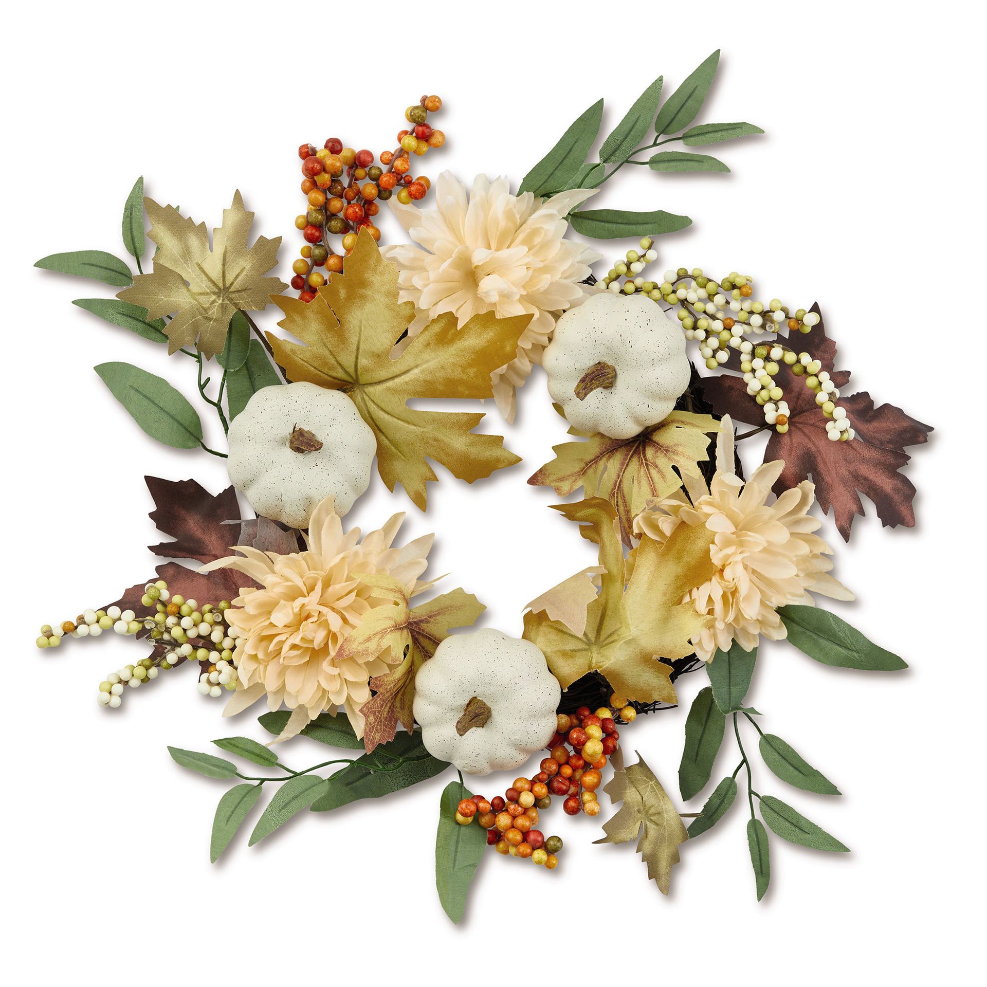 White Aldi autumn wreath