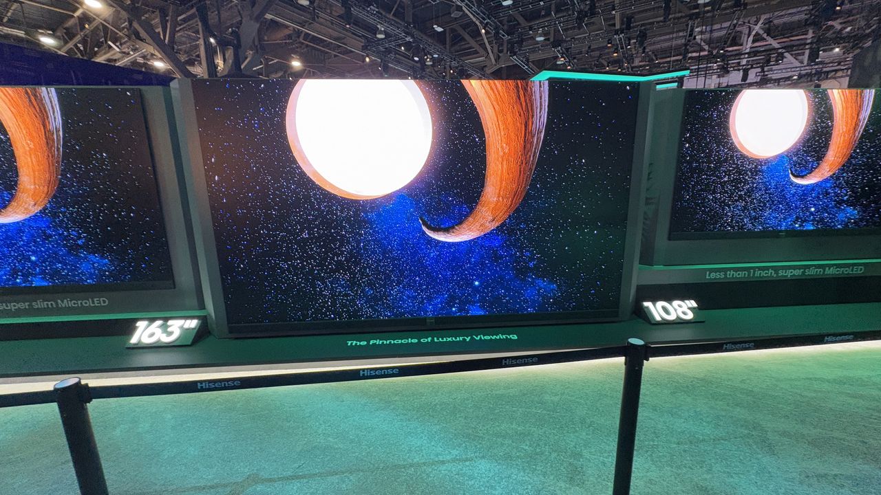 Hisense Micro LED TV on the CES 2025 show floor