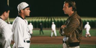 Ray Liotta as Shoeless Joe Jackson and Kevin Costner as Ray Kinsella in Field of Dreams.
