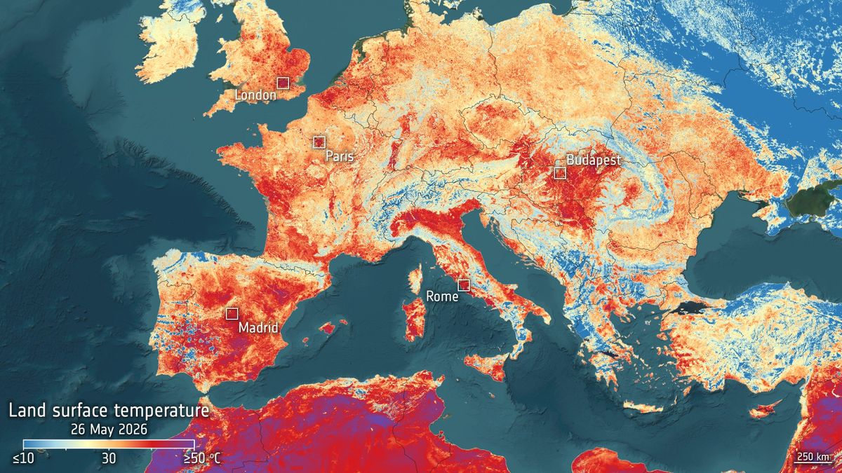 Record-breaking Europe heat wave from space | Space photo of the day for May 29, 2026