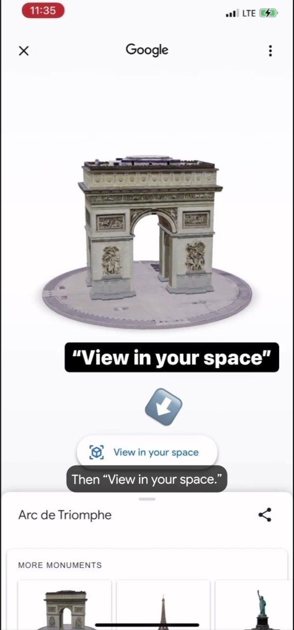 Google Ar Search 3d Monuments