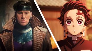 Channing Tatum as Gambit on the left with Tanjiro in Demon Slayer on the right