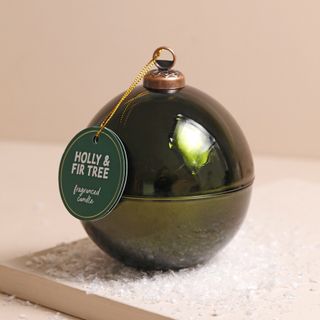 Christmas bauble candle