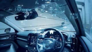 A concept image of the cockpit of an autonomous vehicle