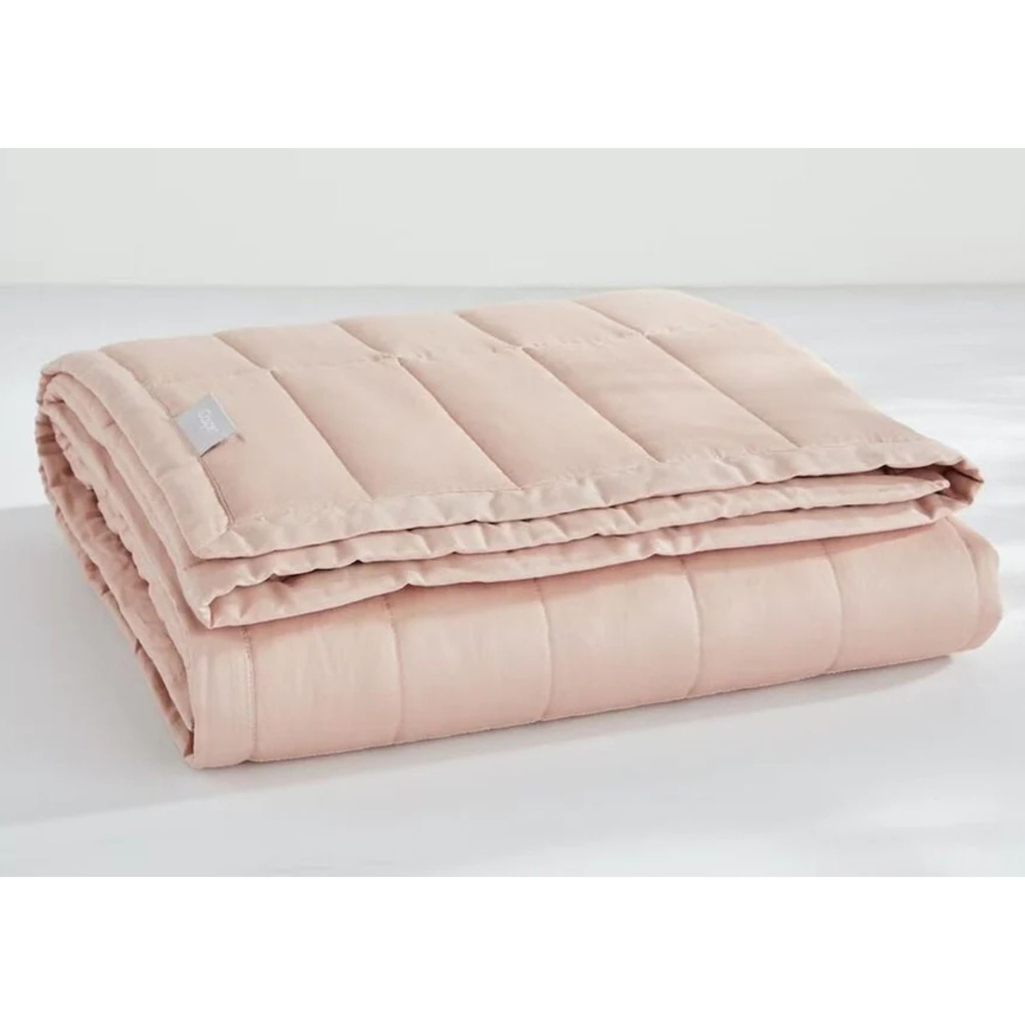 Pink quilted weighted blanket