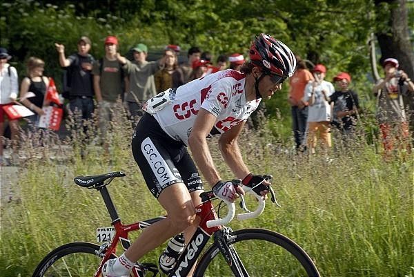 USA's Bobby Julich (Team CSC) did a lot of work for Fr&auml;nk Schleck (Team CSC).