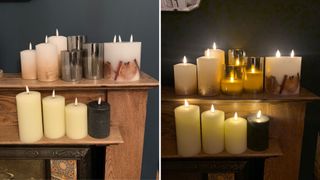 Collection of the best flameless candles during testing