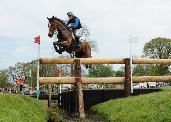 Pascal Leroy riding Minos de Petra FRA during the Cross Country phase of The Mitsubishi Motors Badminton Horse Trials at Badminton in Gloucestershire, UK on 7th May 2016