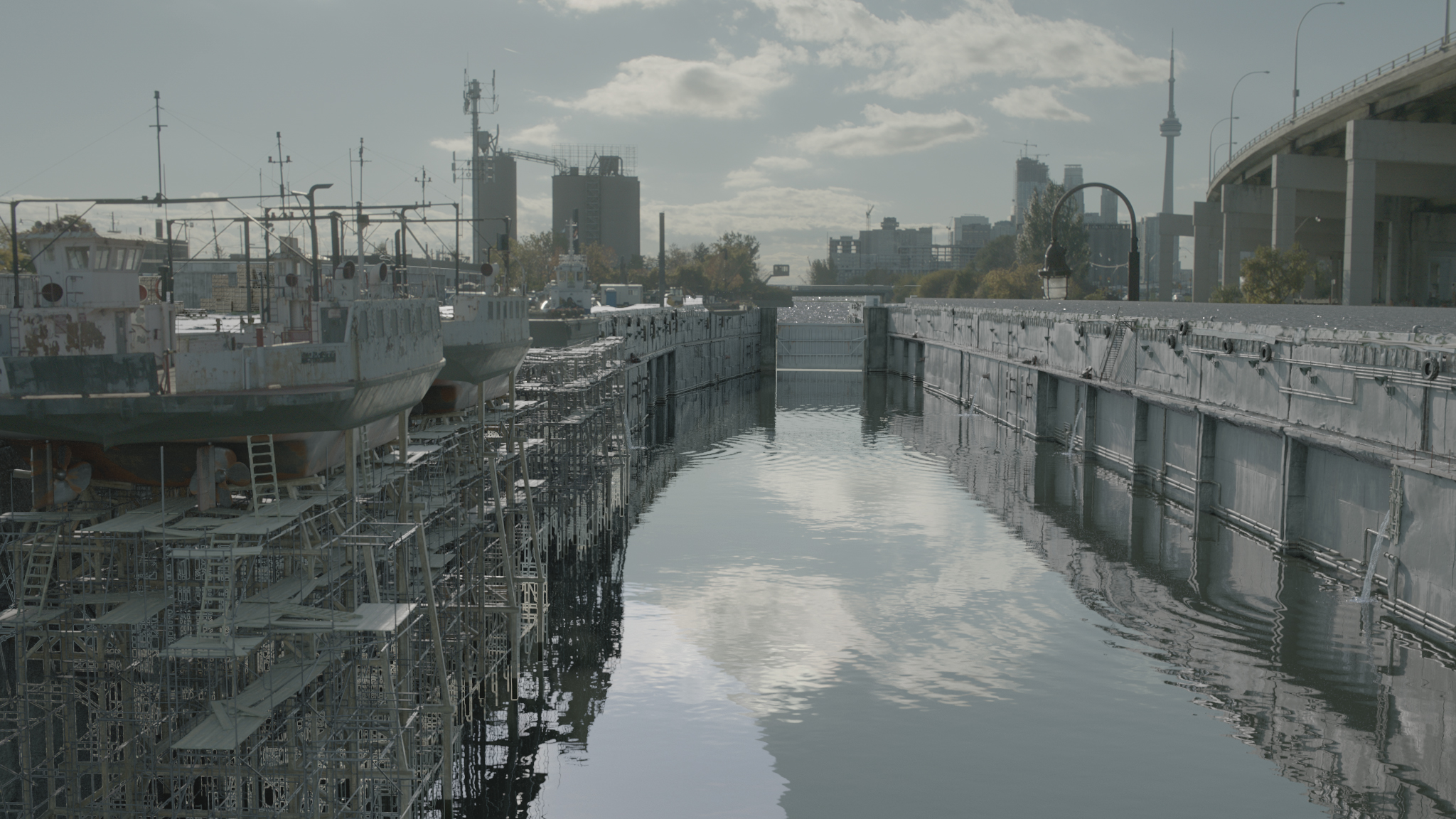 A plate shot in Toronto of what is supposed to be a canal in Baltimore of 1962