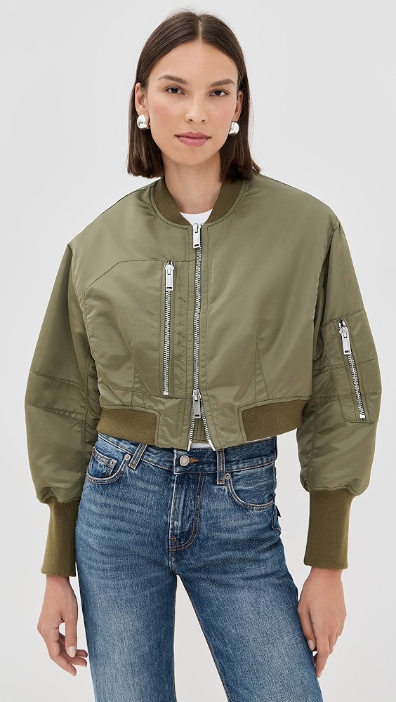 3.1 Phillip Lim Nylon Cropped Bomber