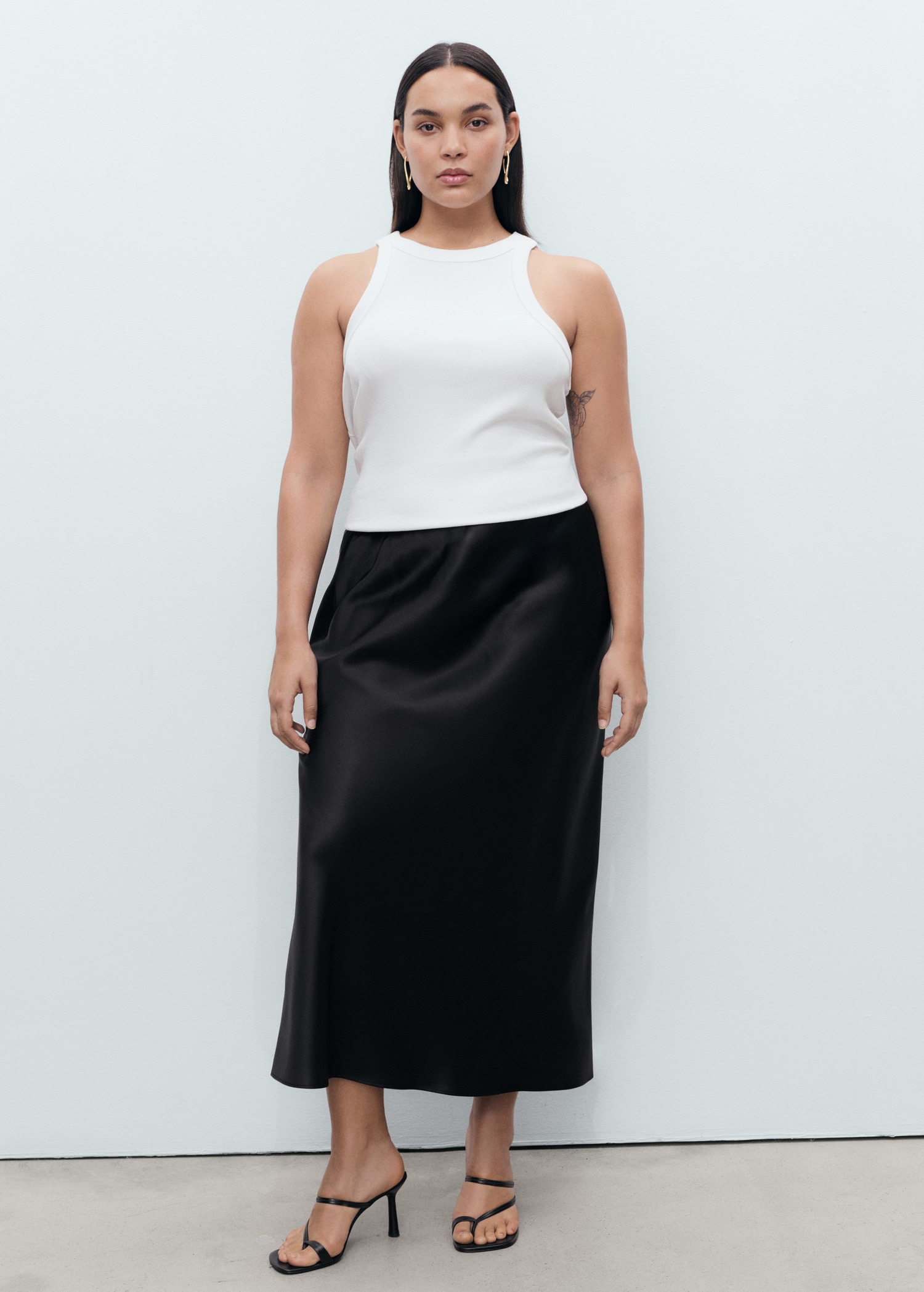Satin Long Skirt - Women | Mango United Kingdom