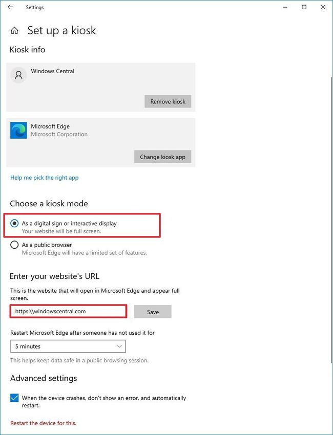 How to set up Microsoft Edge (Chromium) in kiosk mode on Windows 10 ...