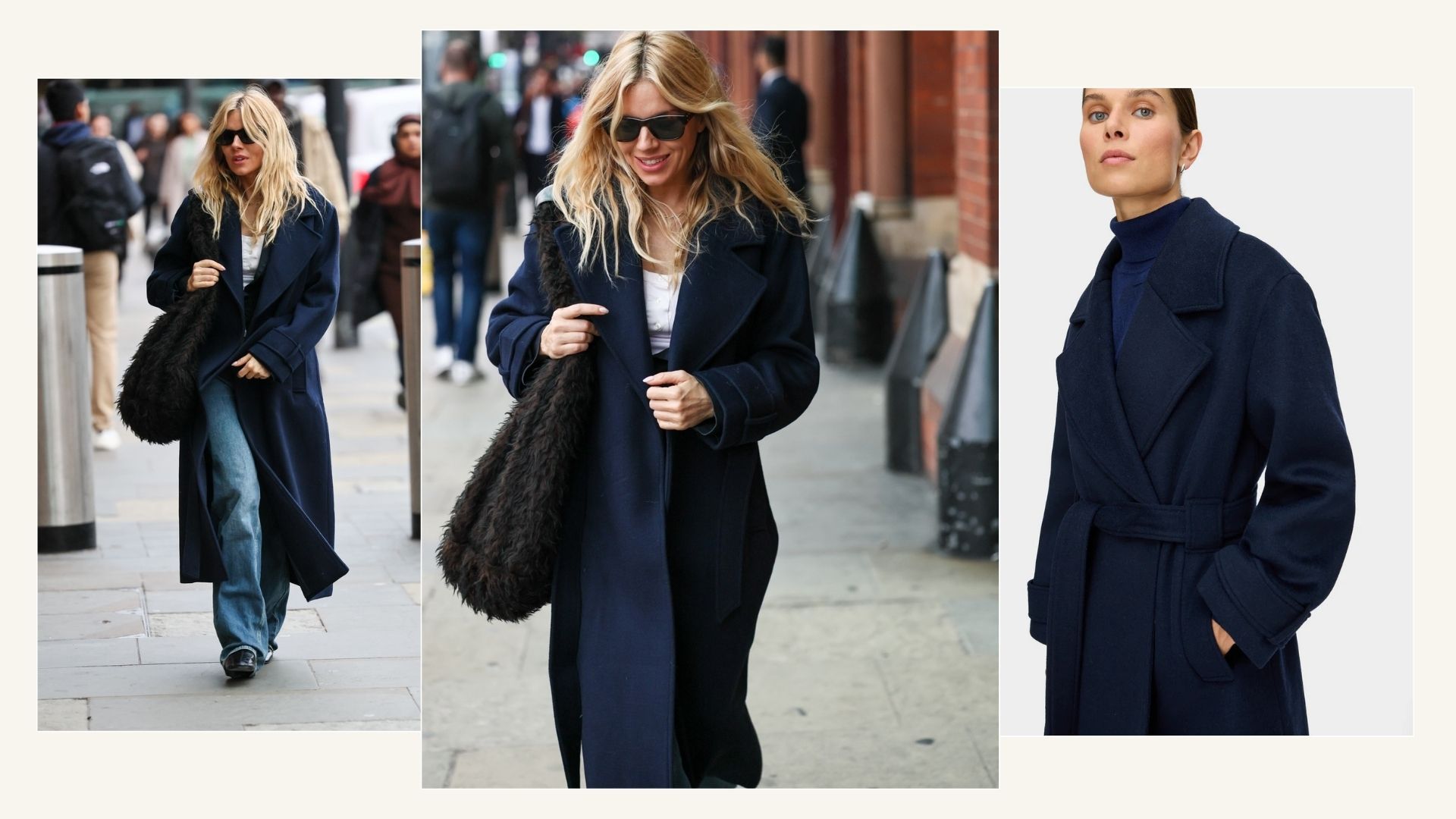Sienna Miller Just Wore A Chic, High Street Coat—And It’s Still in Stock