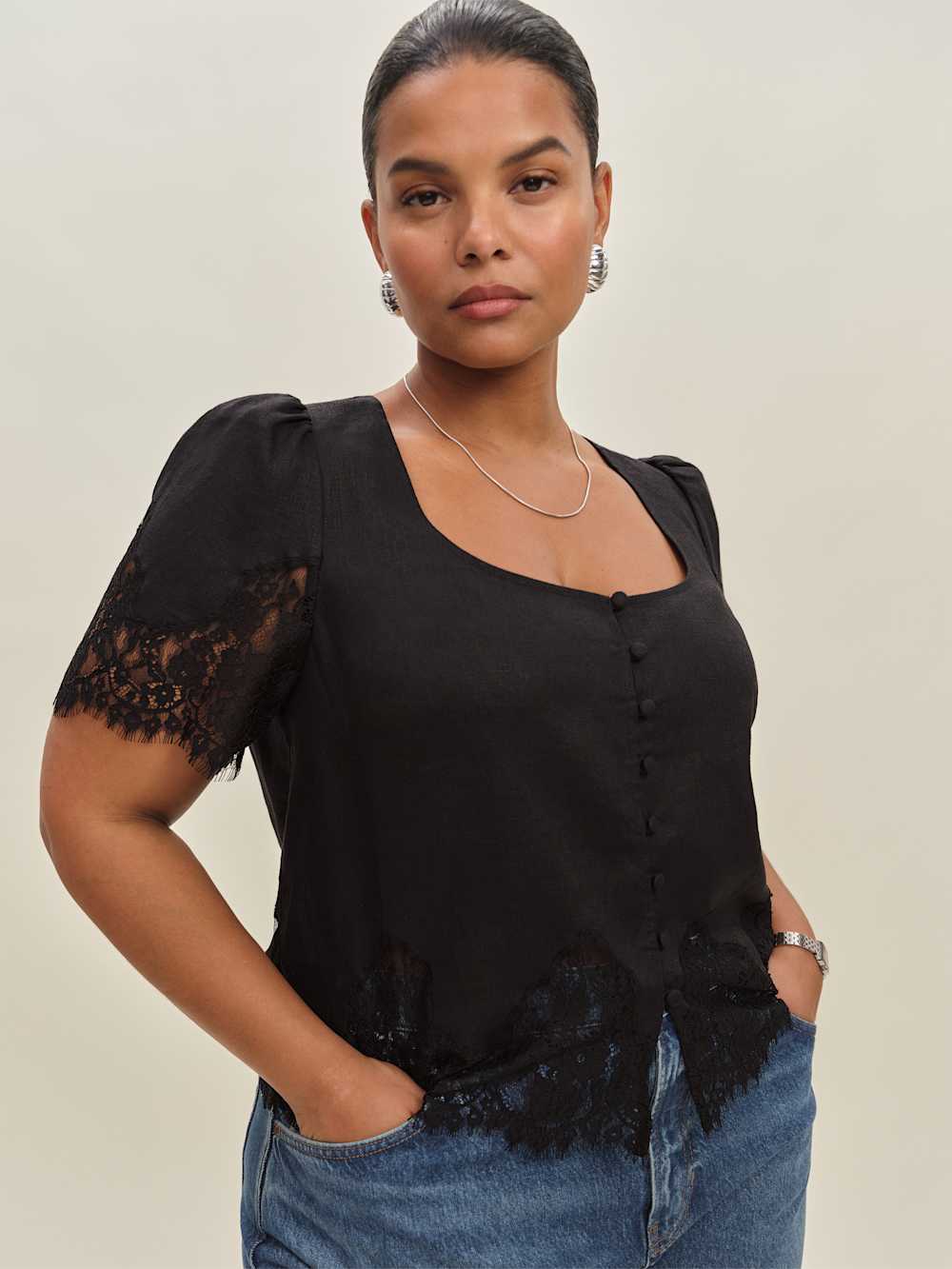 Josie Linen Top Es