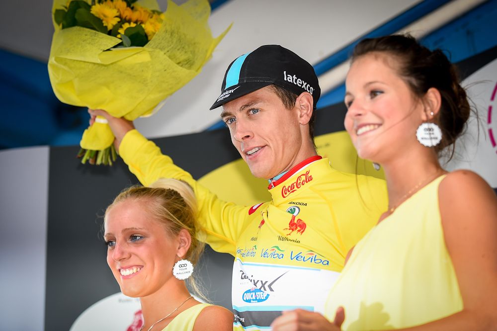 Niki Terpstra in yellow at the Tour de Wallonie