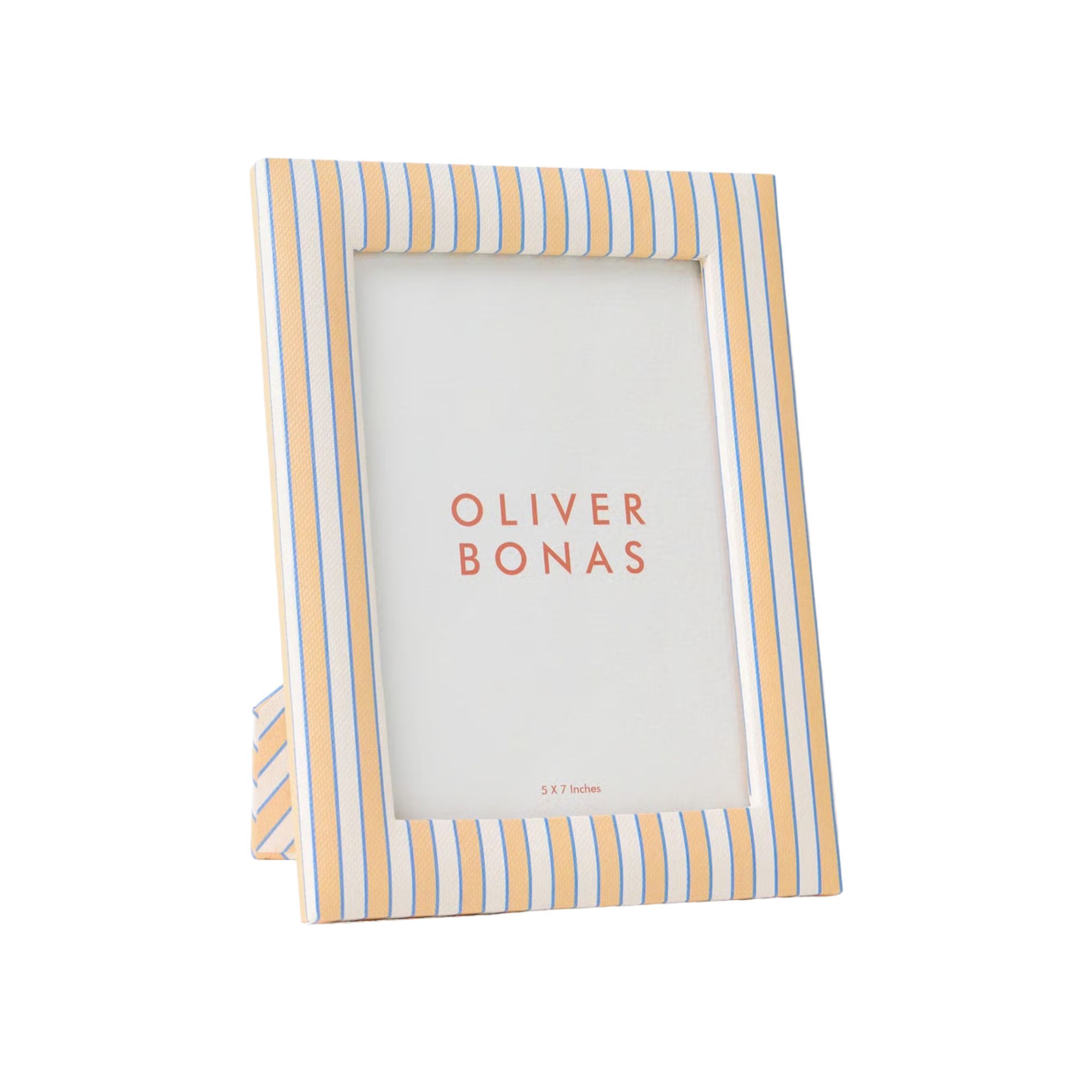 Oliver Bonas, Agnes Blue &amp;amp; Orange Pinstripe Photo Frame