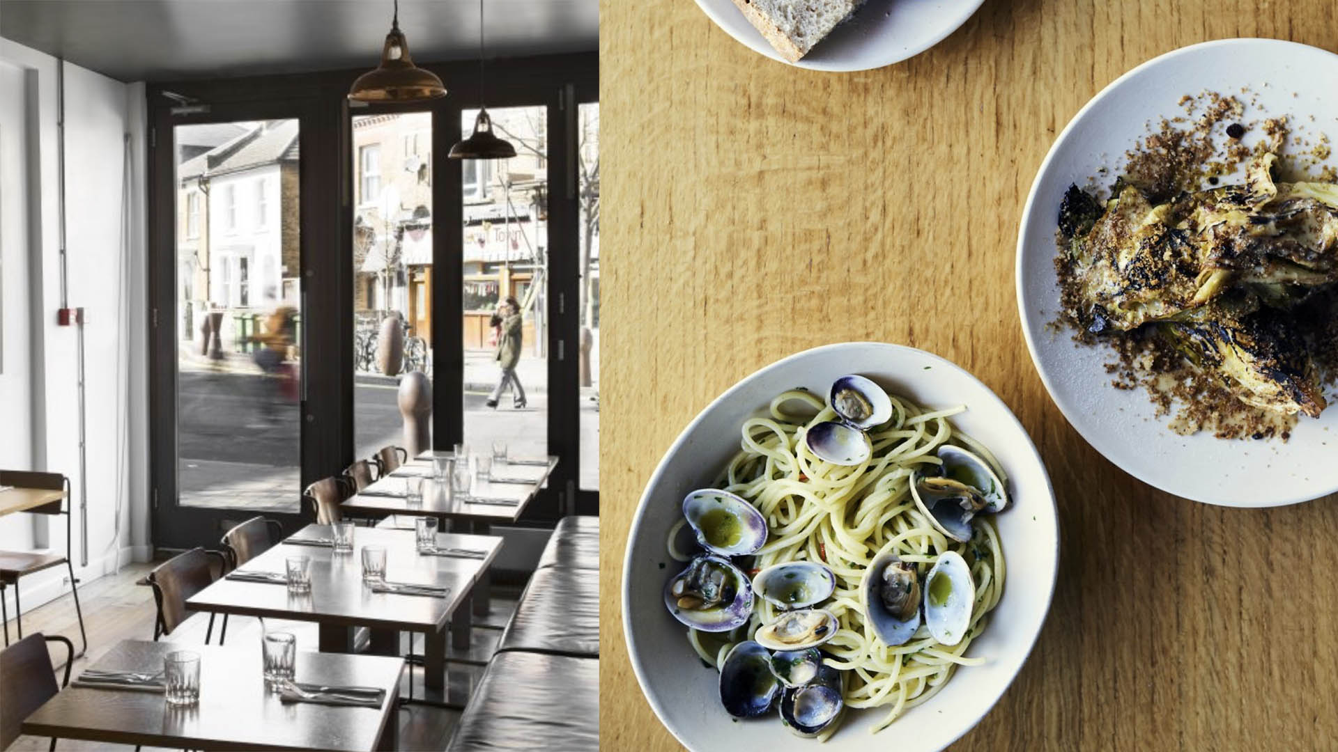 A photo of the interior of the Artusi restaurant.