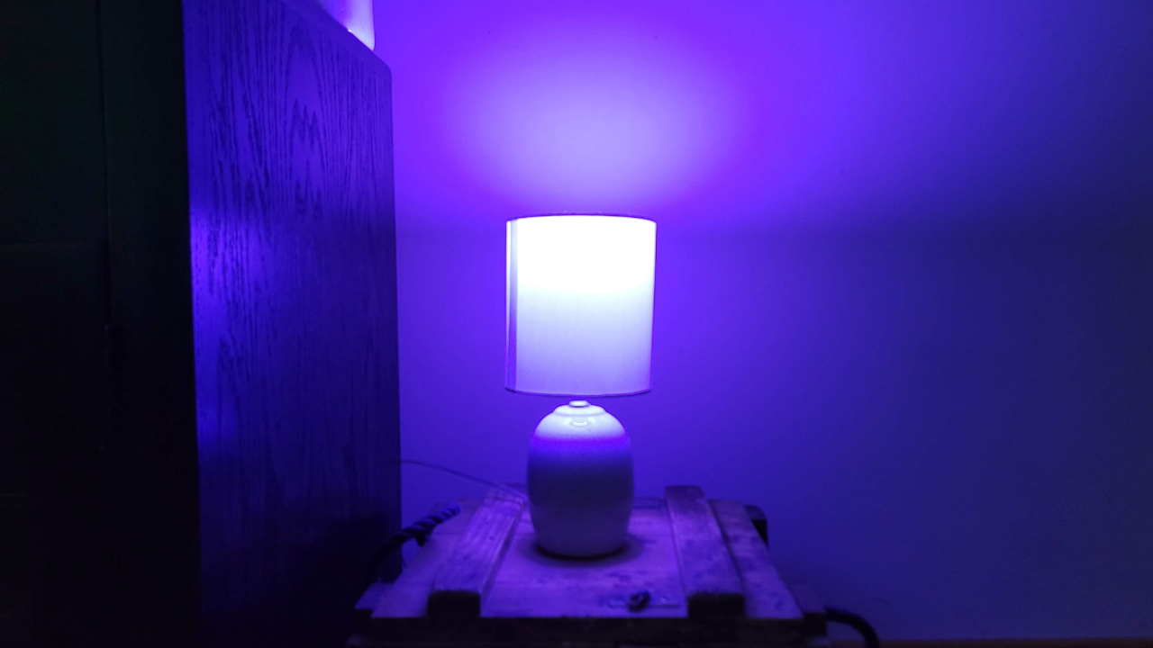 Philips Hue bulb in purple