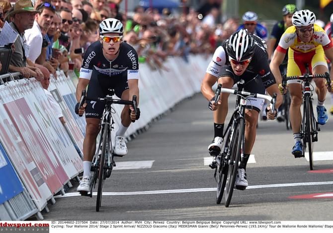 Giacomo Nizzolo (Trek Factory Racing) sprints for the line