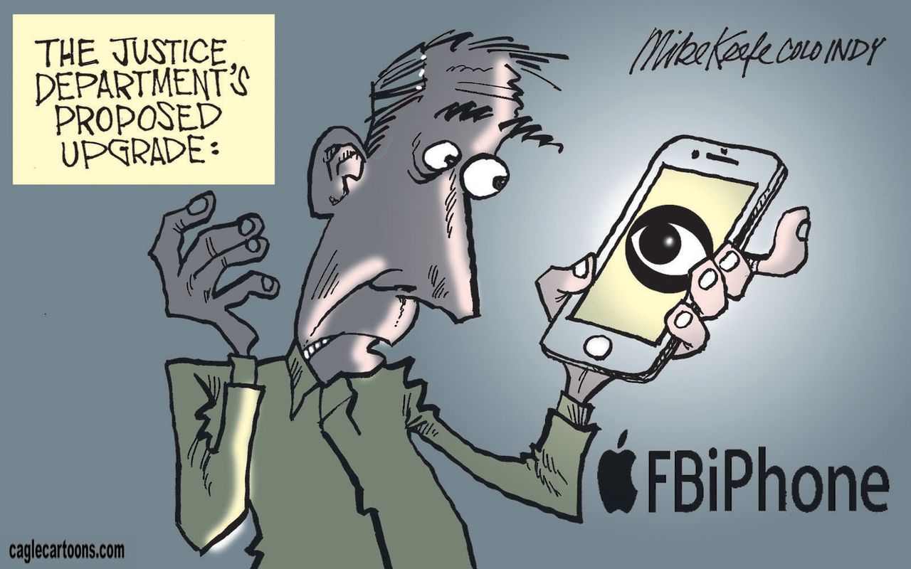 Editorial Cartoon U.S. Apple FBI