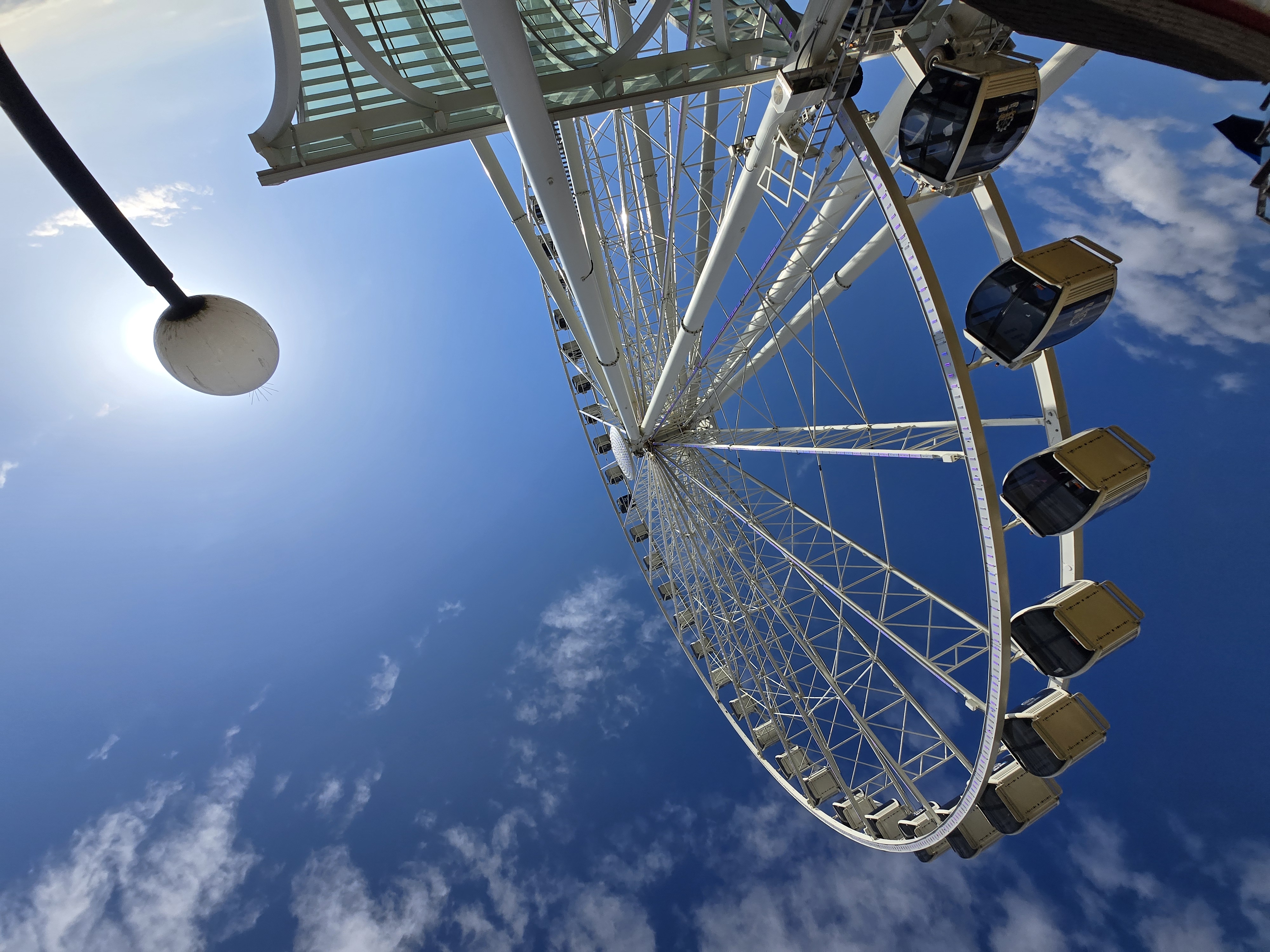 A Ferris wheel