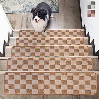 Oxdigi Checkered Design Stair Treads for Wooden Steps (15 Pieces) - 8