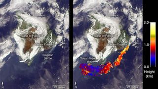 Kilauea volcano ash plume May 6, 2018