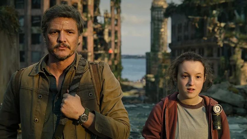 Pedro Pascal and Bella Ramsey in The Last of Us