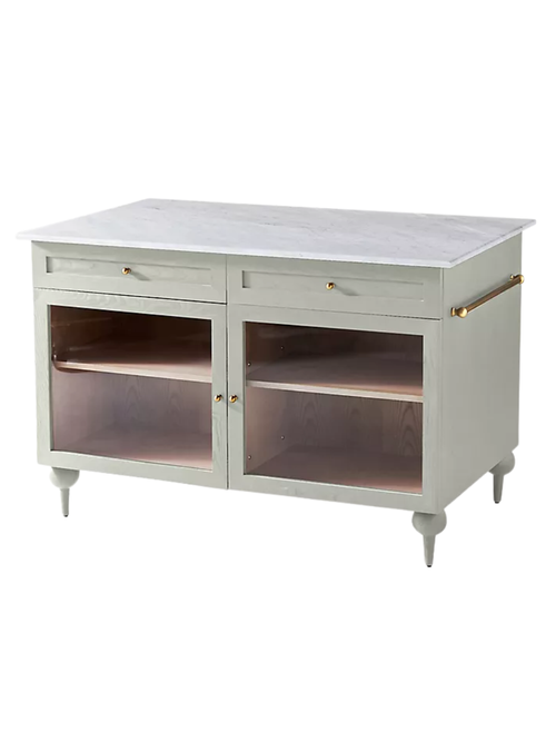 The Fern Marble Top Kitchen Island