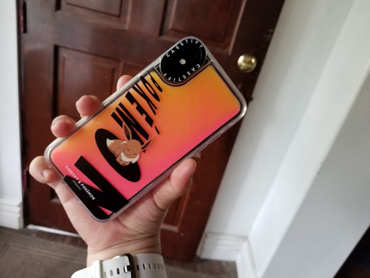 Casetify Pok&eacute;mon Neon Sand gravity pulling sand down
