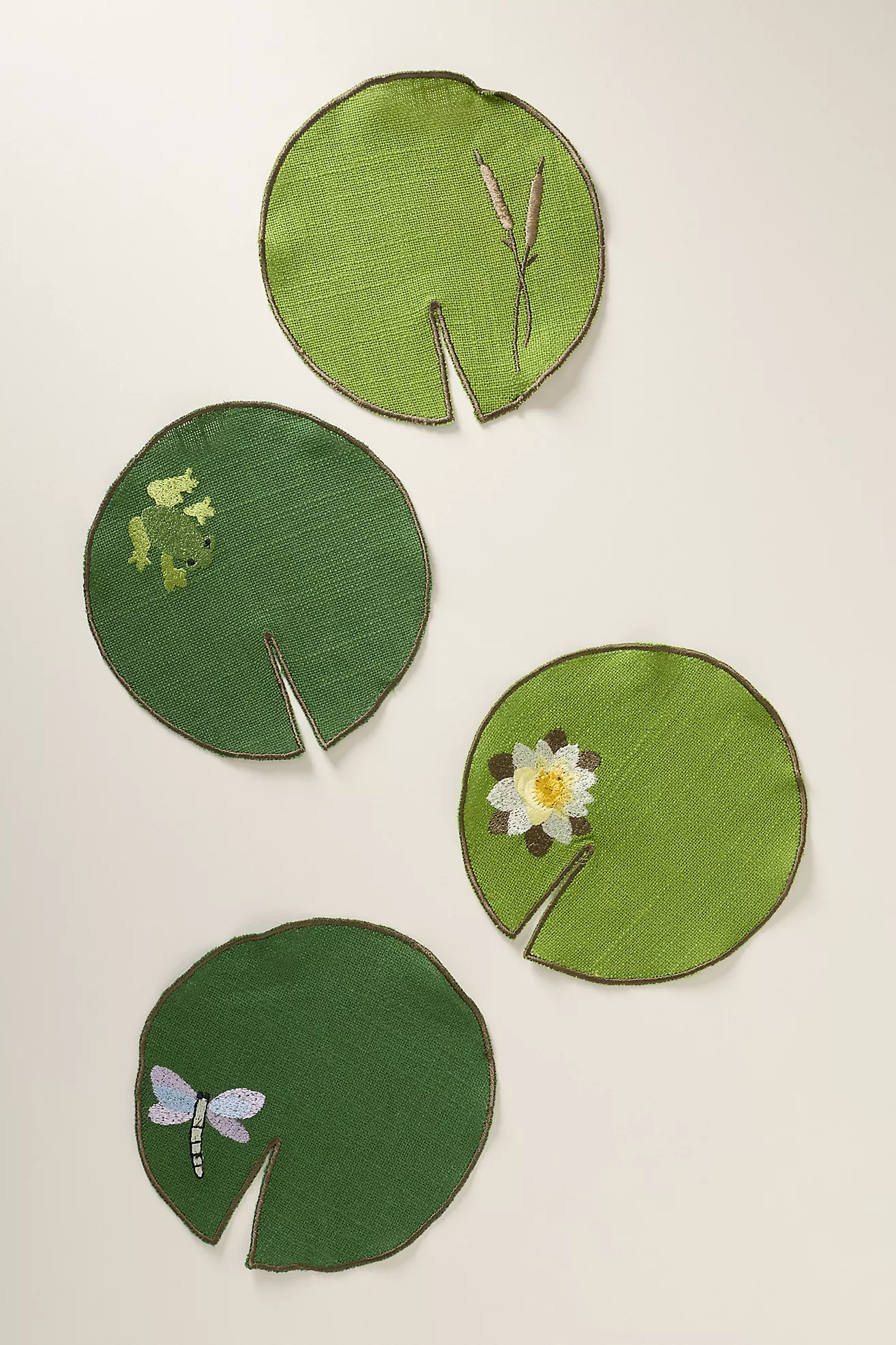 Lilypad Floating Cocktail Napkins, Set of 4