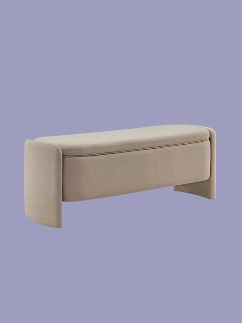 Didsbury Curved Storage Bench - Oatmeal