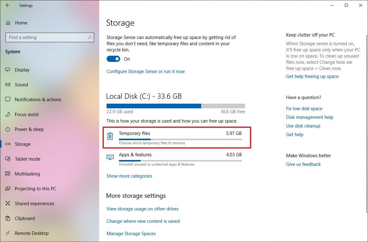 How to reclaim space after upgrading to the Windows 10 May 2019 Update ...