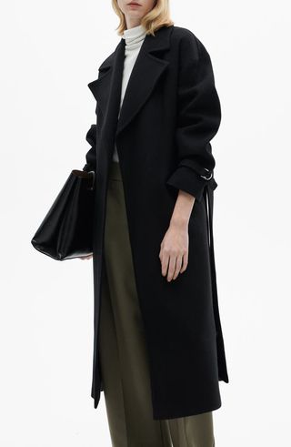 Manteco Oversize Wool Blend Maxi Coat