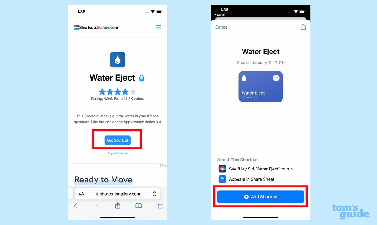 How to eject water from an iPhone with a Siri shortcut Tom's Guide