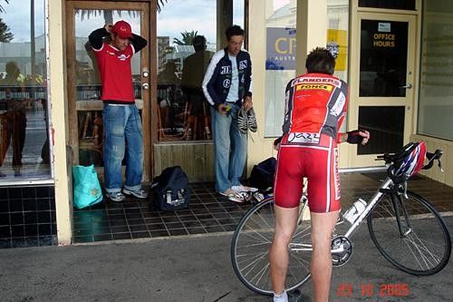 Post-race changerooms,