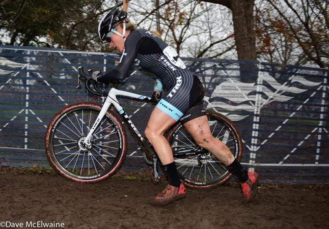 Katie Compton (Trek Factory Racing) with a half lap to go
